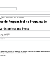 Entrevista e Foto do Responsável no Programa de Sobrevivência