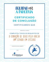 O Coração de Deus pela Igreja Certificado